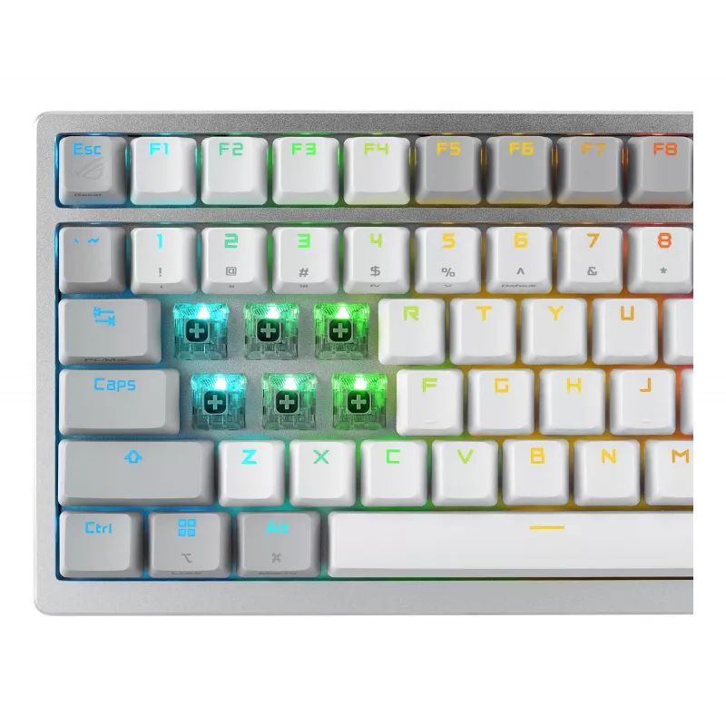 ASUS ROG Azoth White tastatūra Gaming USB + RF bezvadu + Bluetooth QWERTZ Vācu
