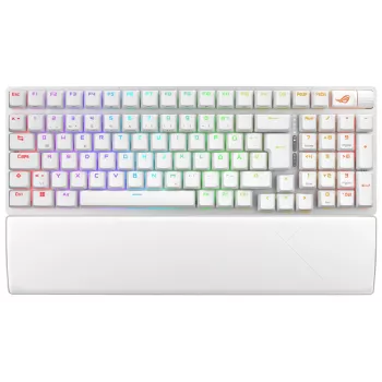 ASUS ROG Strix Scope II 96 Wireless klaviatūra Spēlēm USB + RF bezvadu + Bluetooth QWERTZ vācu balta