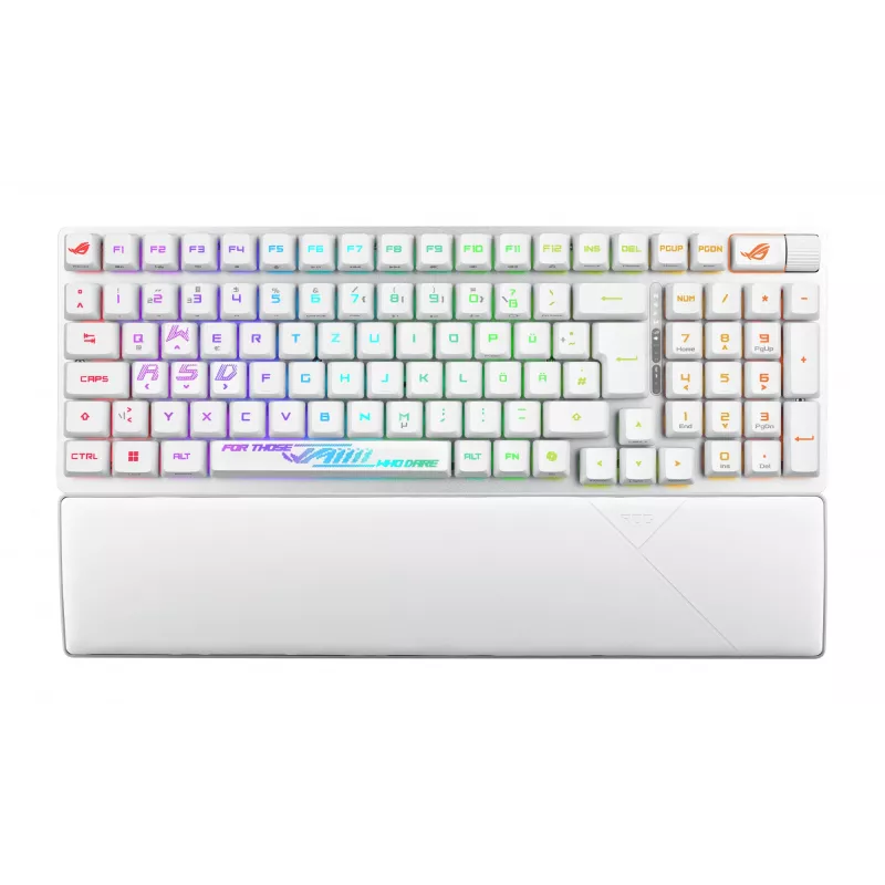 ASUS ROG Strix Scope II 96 RX Wireless tastatūra Spēļu USB + RF bezvadu + Bluetooth Balta