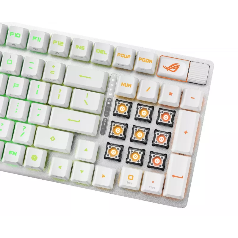 ASUS ROG Strix Scope II 96 RX Wireless tastatūra Spēļu USB + RF bezvadu + Bluetooth Balta