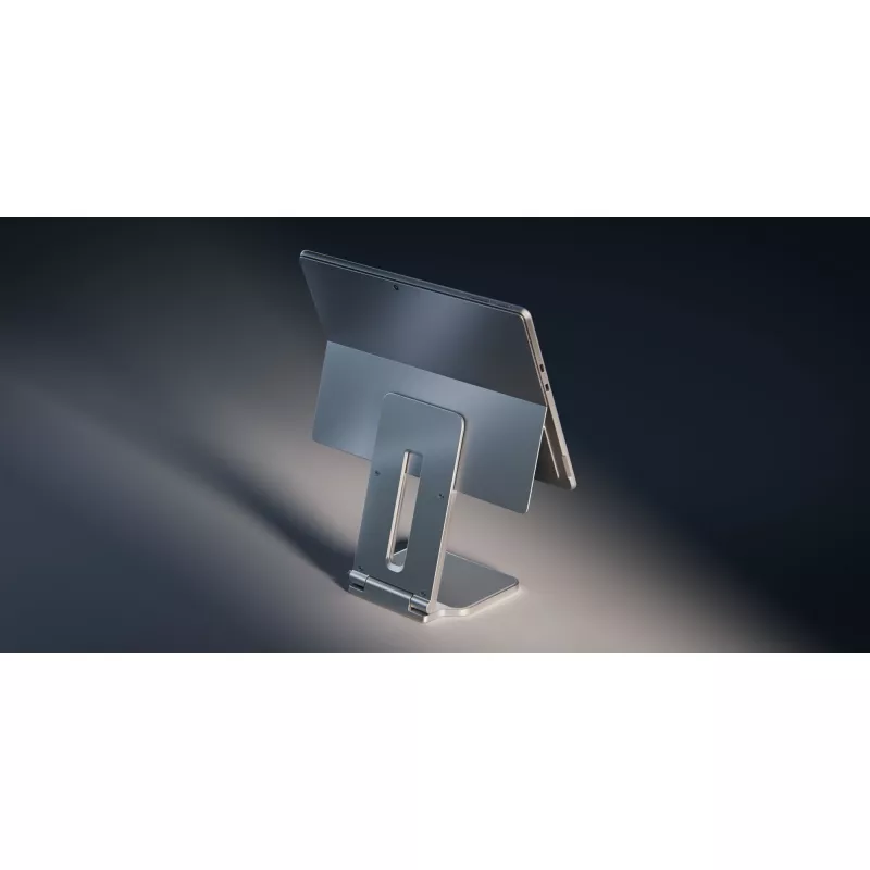 Kensington paaugstinātais statīvs Surface, platīna, alumīnijs, gumija, termoplastiskais poliuretāns (TPU), cinks, 126.4 mm, 139.3 mm, 193 mm, 612 g