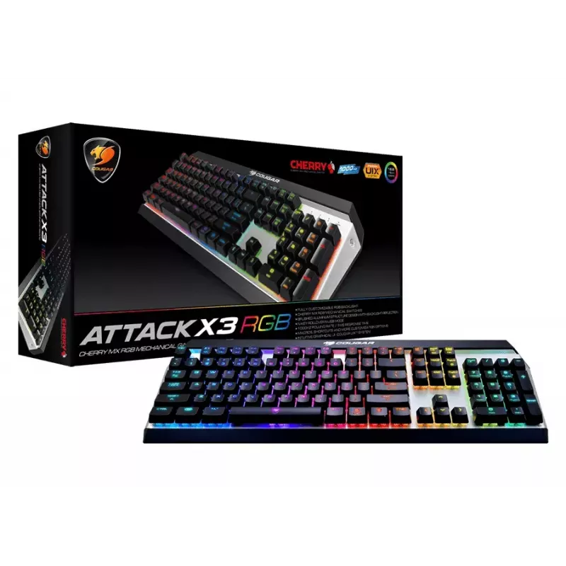 COUGAR CGR-WM1MB-ATR tastatūra Spēļu USB QWERTY Angļu Alumīnijs, Melna