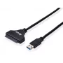 Equip USB 3.0 uz SATA adapteris, melns, 5 Gbit/s, CE, 50 mm, 9,5 mm, 550 mm