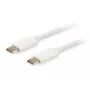 Equip Platinum USB Type C kabelis, 2 m, USB C, USB C, USB 3.2 Gen 2 (3.1 Gen 2), 10 Gbit/s, Balts
