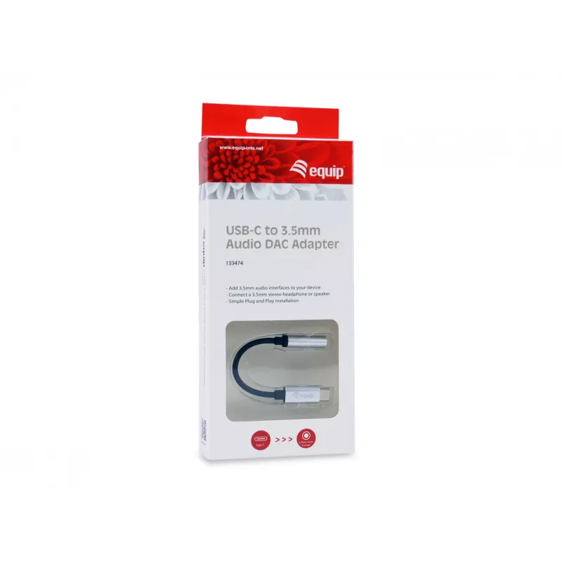 Equip USB-C uz 3,5 mm audio DAC adapteris