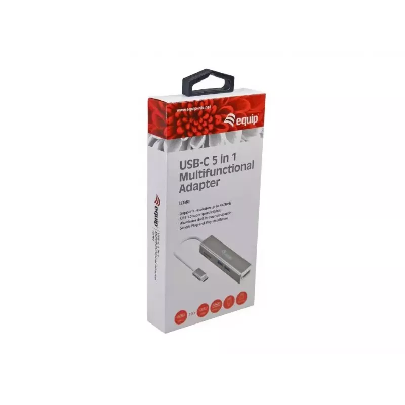 Equip USB-C 5-in-1 daudzfunkcionālais adapteris