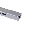 Equip USB-C uz 3 portu USB 3.0 centrmezgls ar Gigabit adapteri, USB 3.2 Gen 1 (3.1 Gen 1) Type-C, Sudraba, USB 3.2 Gen 1 (3.1 Gen 1) Type-A, WLAN, Alumīnijs, 22 mm, 15 mm