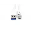 Equip USB 3.2 Gen 1 Type-C uz A kabelis, M/M, 1 m, 1 m, USB A, USB C, USB 3.2 Gen 1 (3.1 Gen 1), 5 Gbit/s, Balta