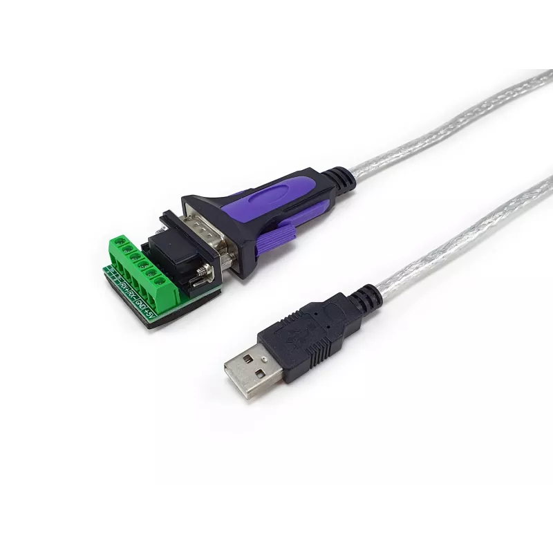 Equip USB-A uz seriālo RS-422/485 DB9 adaptera kabelis, pelēks, 1,5 m, USB Type-A, DB-9, vīrišķais, vīrišķais