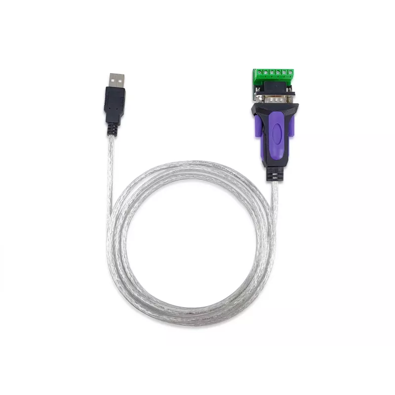 Equip USB-A uz seriālo RS-422/485 DB9 adaptera kabelis, pelēks, 1,5 m, USB Type-A, DB-9, vīrišķais, vīrišķais