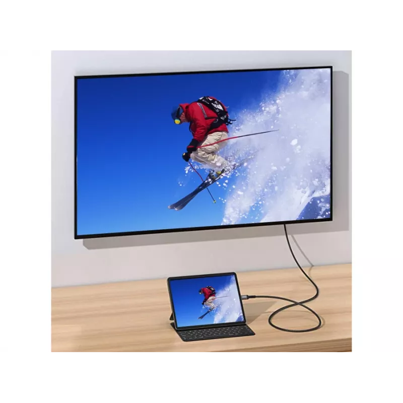 Equip USB-C uz HDMI kabelis, M/M, 1,0 m, 4K/60Hz