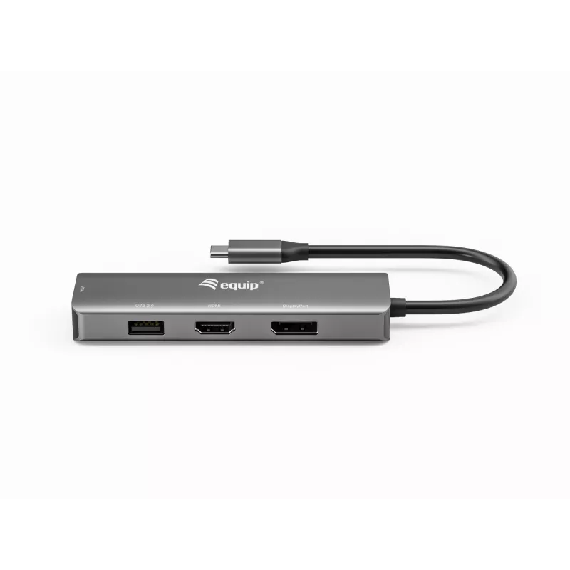 Equip USB-C uz HDMI/DisplayPort/VGA/USB adapteris, USB Type-C, HDMI izeja, DisplayPort izeja, VGA (D-Sub) izeja, 3840 x 2160 pikseļi