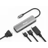 Equip USB-C uz HDMI/DisplayPort/VGA/USB adapteris, USB Type-C, HDMI izeja, DisplayPort izeja, VGA (D-Sub) izeja, 3840 x 2160 pikseļi