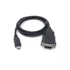 Equip USB-C uz Serial DB9 kabelis V/V 1,5 m melns