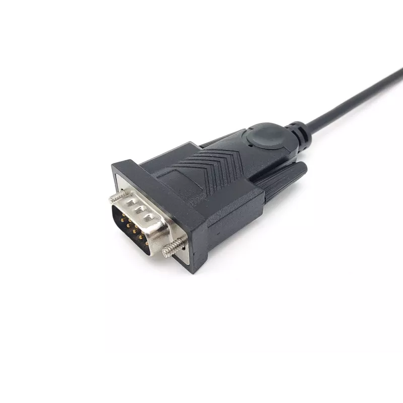 Equip USB-C uz Serial DB9 kabelis V/V 1,5 m melns