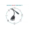 Equip USB-C uz Serial DB9 kabelis V/V 1,5 m melns