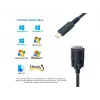 Equip USB-C uz Serial DB9 kabelis V/V 1,5 m melns