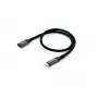 Equip USB 3.2 Gen 2 C uz C pagarinātāja kabelis, M/F, 1,0 m, 4K/60Hz, 10Gbps