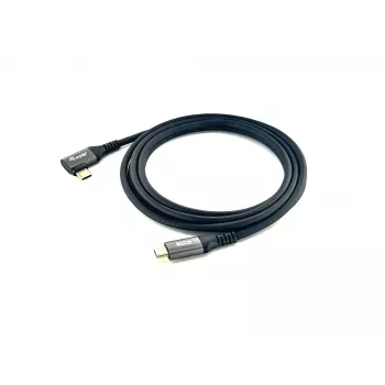 Equip USB 2.0 C to C 90° leņķa kabelis, M/M, 1,0 m, 100 W ar Emark mikroshēmojumu