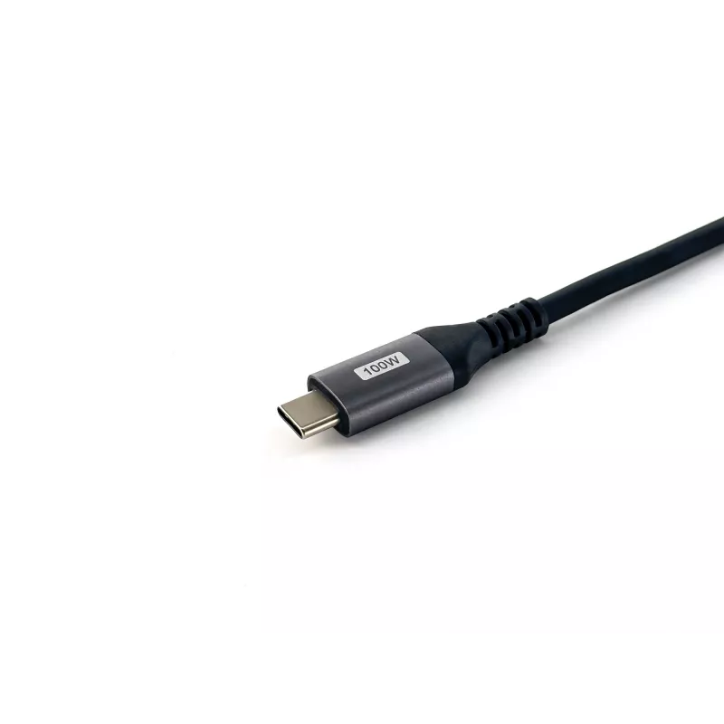 Equip USB 2.0 C to C 90° leņķa kabelis, M/M, 1,0 m, 100 W ar Emark mikroshēmojumu
