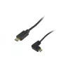 Equip USB 2.0 C to C 90° leņķa spirālvads M/M 1 m Melns