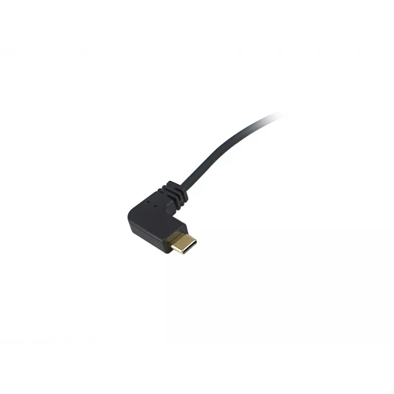 Equip USB 2.0 C to C 90° leņķa spirālvads M/M 1 m Melns