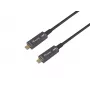 Equip USB-C uz C aktīvais optiskais kabelis, 10m, 4K/60Hz, Video+Datu+PD