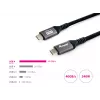 Equip USB 4 Gen 3 C to C kabelis, V/V, 2.0m, PD3.1 240W, 8K/60Hz, 40Gbps, melns