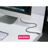 Equip USB 4 Gen 3 C to C kabelis, V/V, 2.0m, PD3.1 240W, 8K/60Hz, 40Gbps, melns