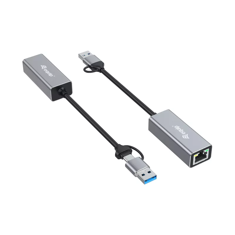 Equip USB-C uz 2,5 Gigabit Ethernet tīkla adapteris (USB-C+A)