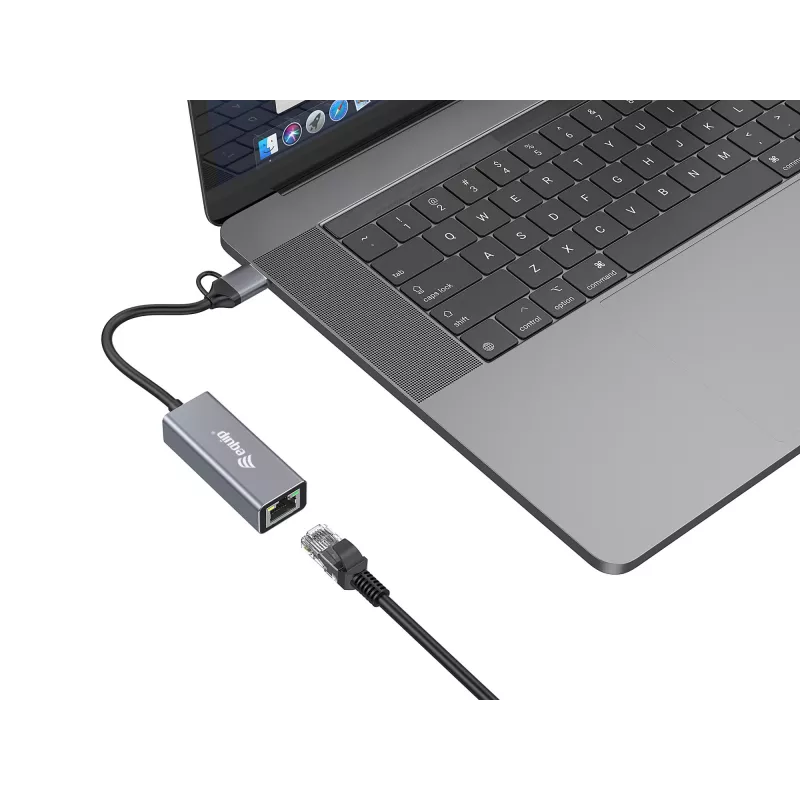 Equip USB-C uz 2,5 Gigabit Ethernet tīkla adapteris (USB-C+A)