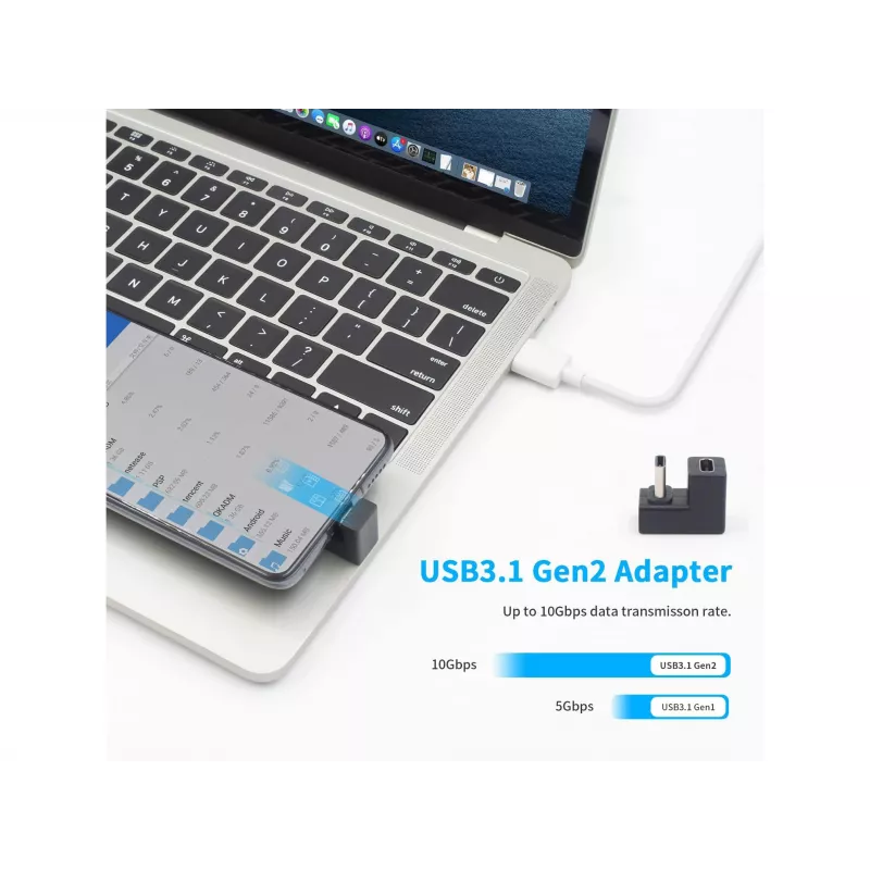 USB-C U veida spraudņa adapteris Equip 133476 10Gbps PD 100W 2 gab. iepakojumā