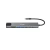 Equip USB-C 8-in-1 daudzfunkcionāls adapteris, vadu, USB Type-C, 100 W, 1000 Mbit/s, 1000BASE-T, IEEE 802.3ab