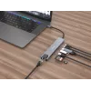 Equip USB-C 8-in-1 daudzfunkcionāls adapteris, vadu, USB Type-C, 100 W, 1000 Mbit/s, 1000BASE-T, IEEE 802.3ab