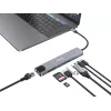 Equip USB-C 8-in-1 daudzfunkcionāls adapteris, vadu, USB Type-C, 100 W, 1000 Mbit/s, 1000BASE-T, IEEE 802.3ab