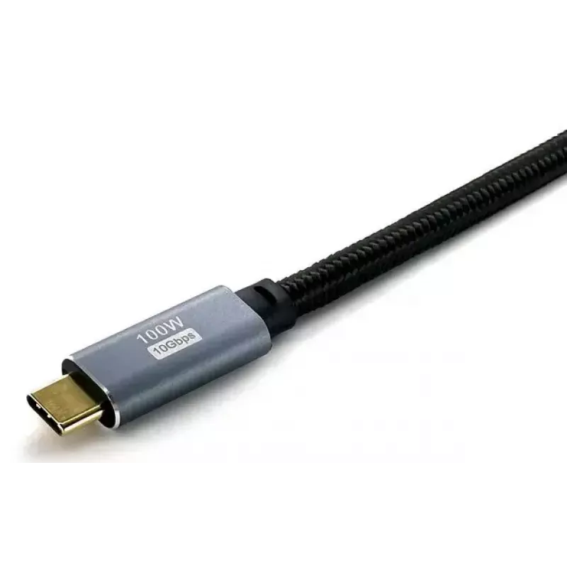 USB C uz C kabelis EQUIP 3,0 m — USB 3.2 Gen 2 (10 Gbps), PD100W, 4K/60Hz, melns