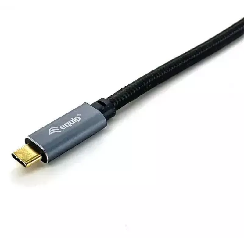 USB C uz C kabelis EQUIP 3,0 m — USB 3.2 Gen 2 (10 Gbps), PD100W, 4K/60Hz, melns