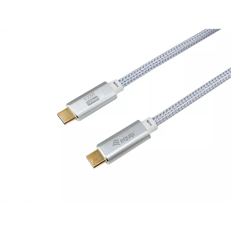 USB-C uz USB-C kabelis EQUIP 3,0 m — USB 3.2 Gen 2, 10 Gbps, PD 100W, 4K/60Hz, balts