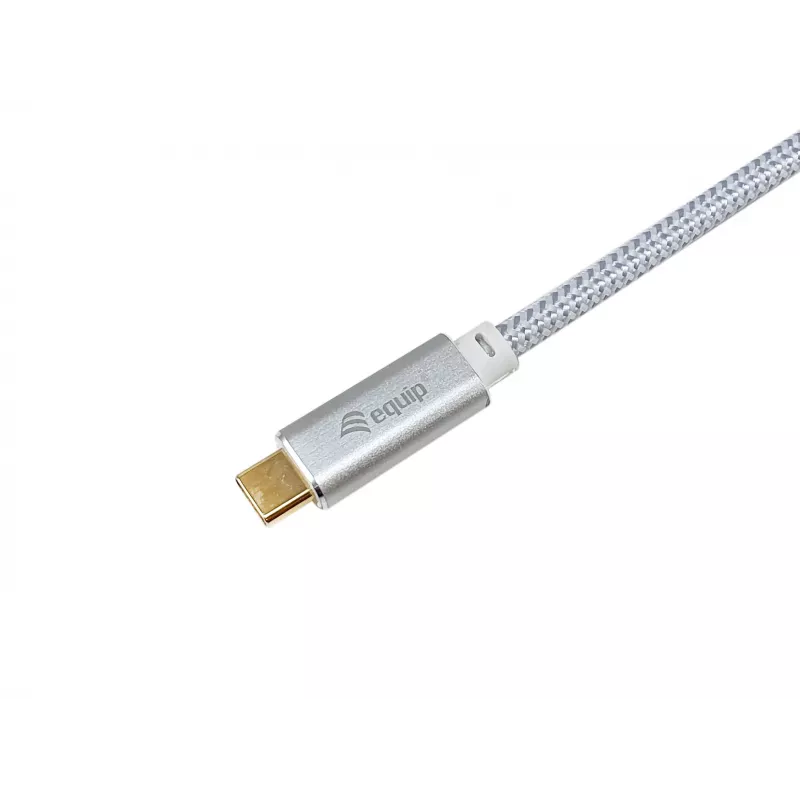 USB-C uz USB-C kabelis EQUIP 3,0 m — USB 3.2 Gen 2, 10 Gbps, PD 100W, 4K/60Hz, balts