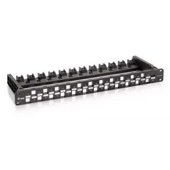 Equip 24-Port Keystone Cat.6A Neekranēts Ielāpu Panelis, Melns