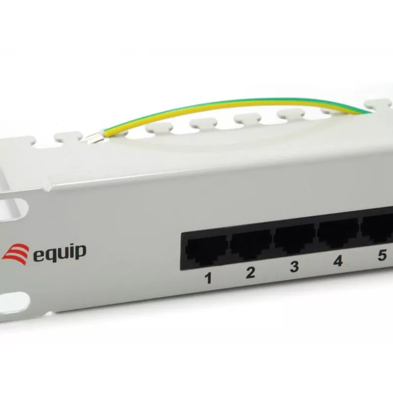 Equip 25 portu Cat.3 RJ45 ISDN sadales panelis, gaiši pelēks