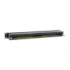 Equip 16-portu Cat.6 ekranēts sadales panelis, melns, 10/100/1000Base-T(X), Gigabit Ethernet, 1000 Mbit/s, RJ-45, Cat6, stiprināšana statīvā