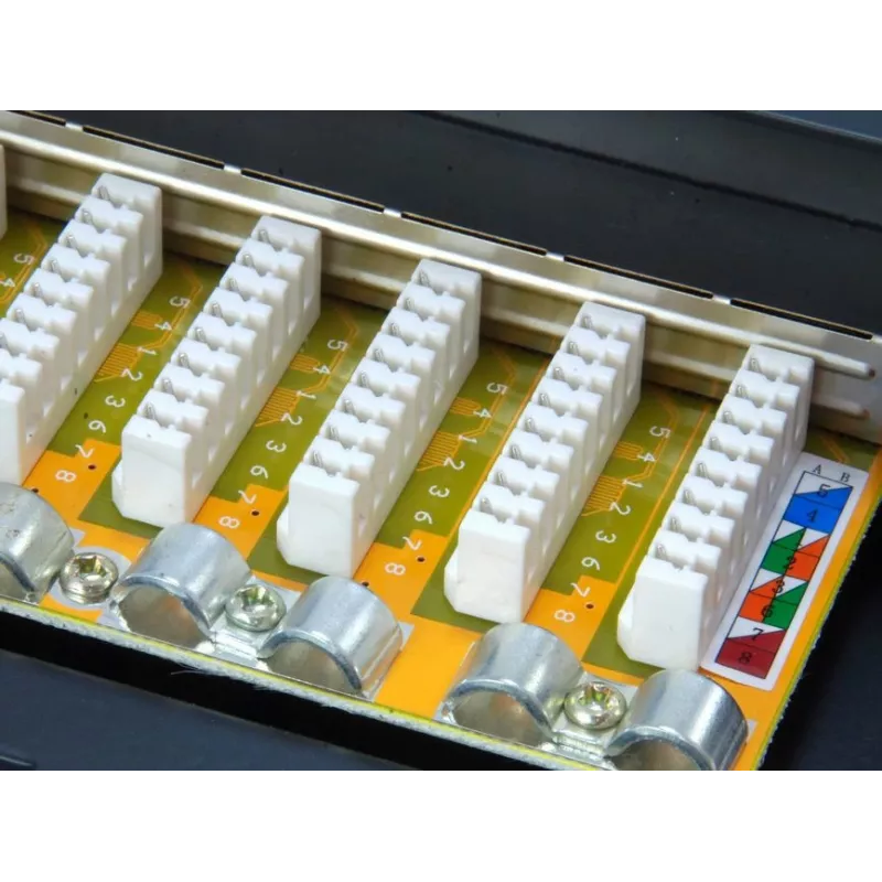 Equip 16-portu Cat.6 ekranēts sadales panelis, melns, 10/100/1000Base-T(X), Gigabit Ethernet, 1000 Mbit/s, RJ-45, Cat6, stiprināšana statīvā