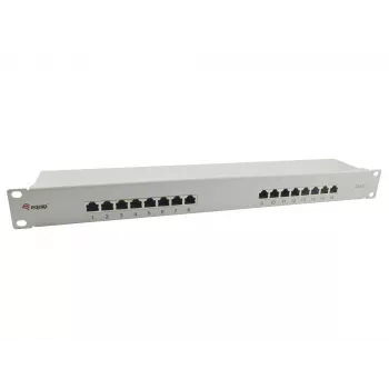 Equip 16-Port Cat.6 Shielded Patch Panel, Light pelēka