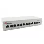 Equip 12 portu Cat.6 galda sadales panelis, gaiši pelēks, 10/100/1000Base-T(X), Gigabitu Ethernet, 1000 Mbit/s, RJ-45, Cat6, 1U