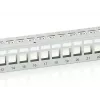 Equip 24 portu Keystone Cat.6 ekranēts ielāpu panelis, gaiši pelēks