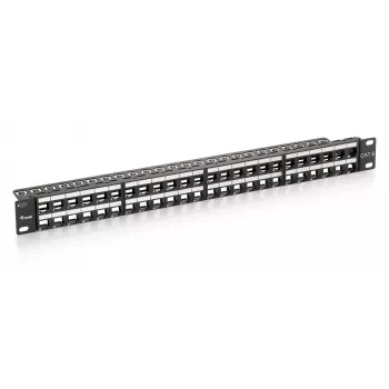 Equip 48-Port Keystone Cat.6 Unshielded Patch Panel, Melns