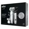 Epilators BRAUN Silk-épil 9 SES9-341 — 40 pincetes, Wet & Dry, 50 min akumulators, 2 ātrumi, balts