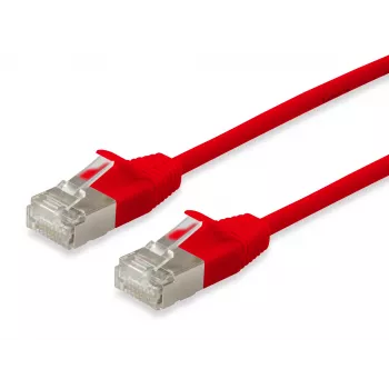 Tīkla kabelis Equip Cat.6A F/FTP plāns pārslēgšanas kabelis RJ-45 20m Sarkans