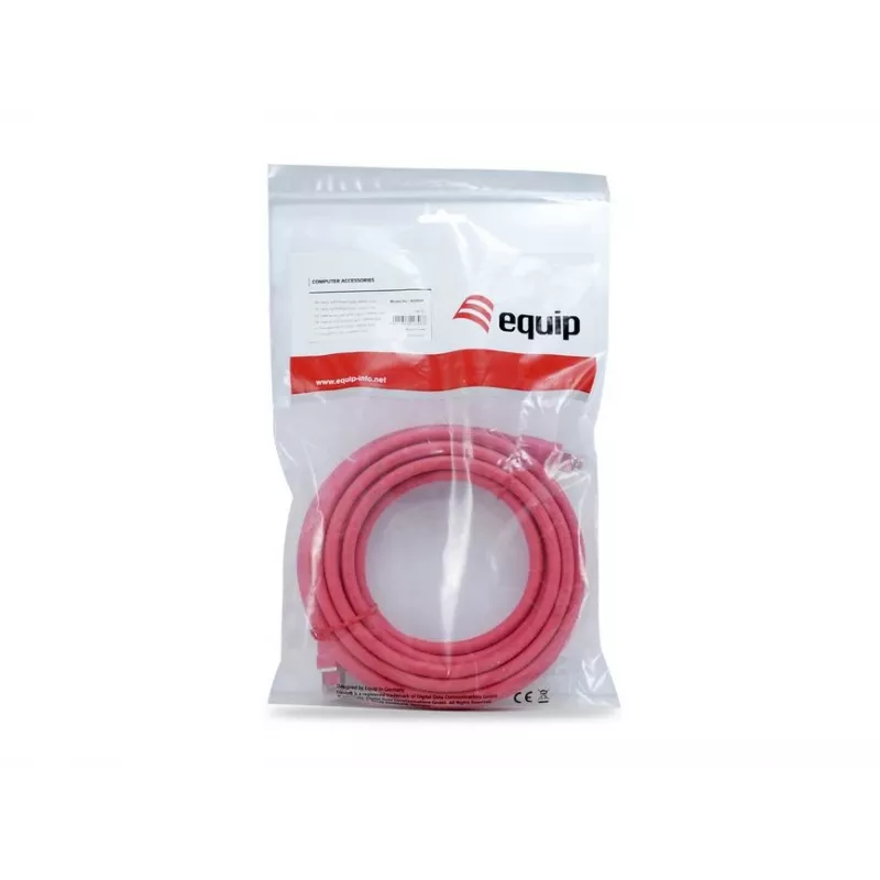 Equip Cat 8.1 S/FTP (PIMF) komutācijas kabelis, LSOH, 0,5 m, sarkans